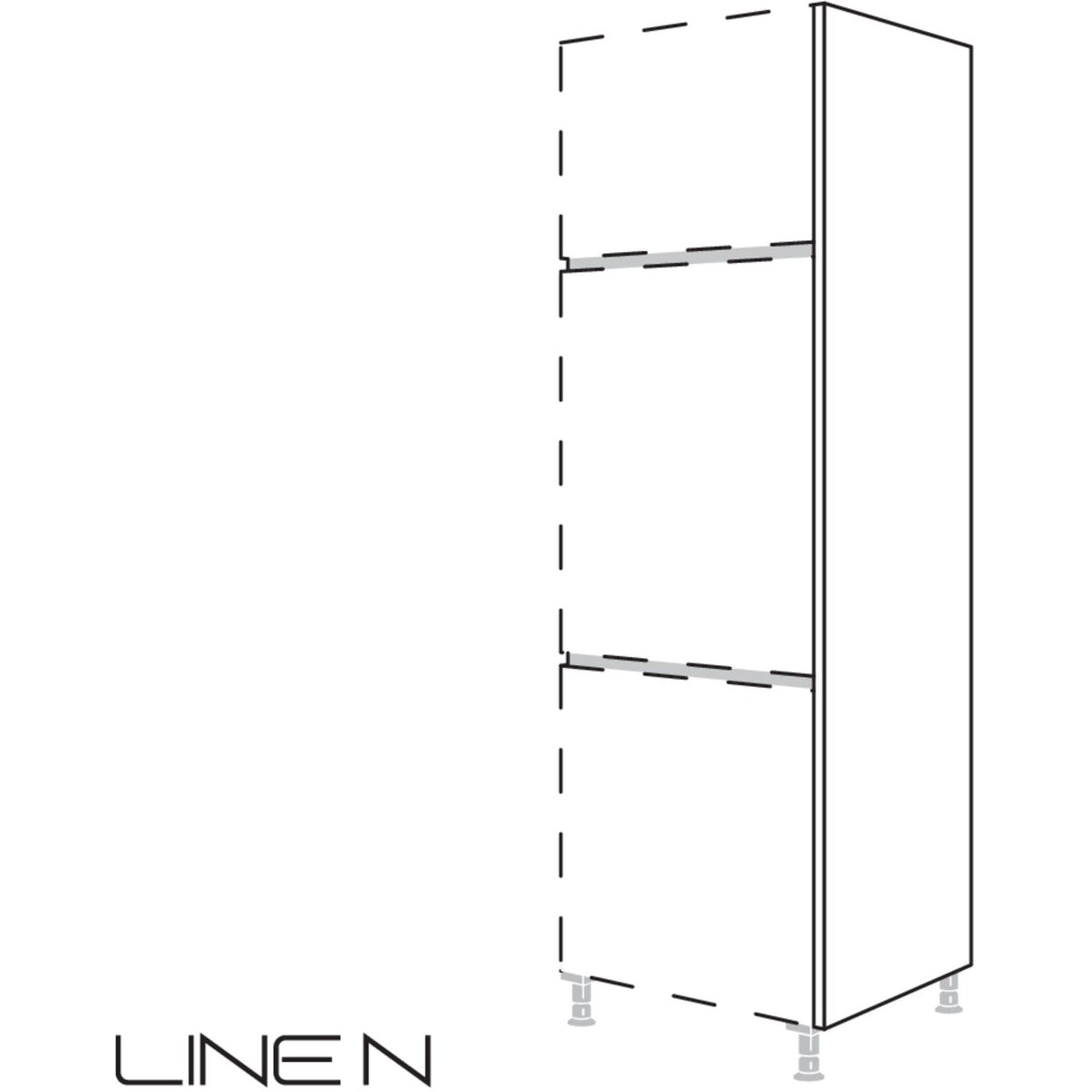 Nobilia LINE N-Abschlusswange in Korpushoehe NHWK10-3 10821