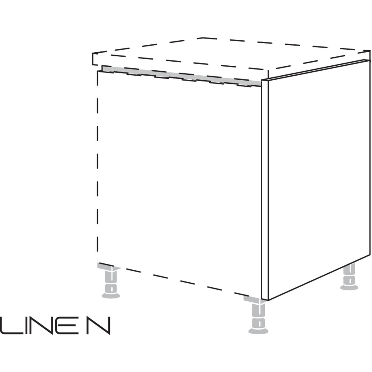 Nobilia LINE N-Abschlusswange in Korpushöhe NUWK16 51900