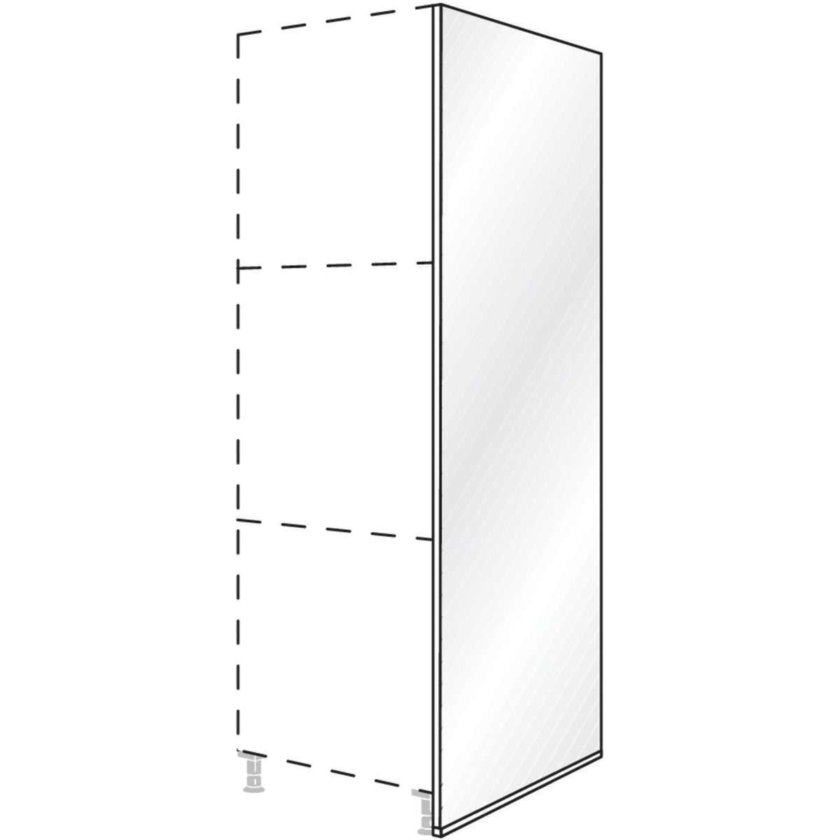 Nobilia Lackwange fuer Raumplanung fuer vorgezogene Loesungen HWVL10-3 10768