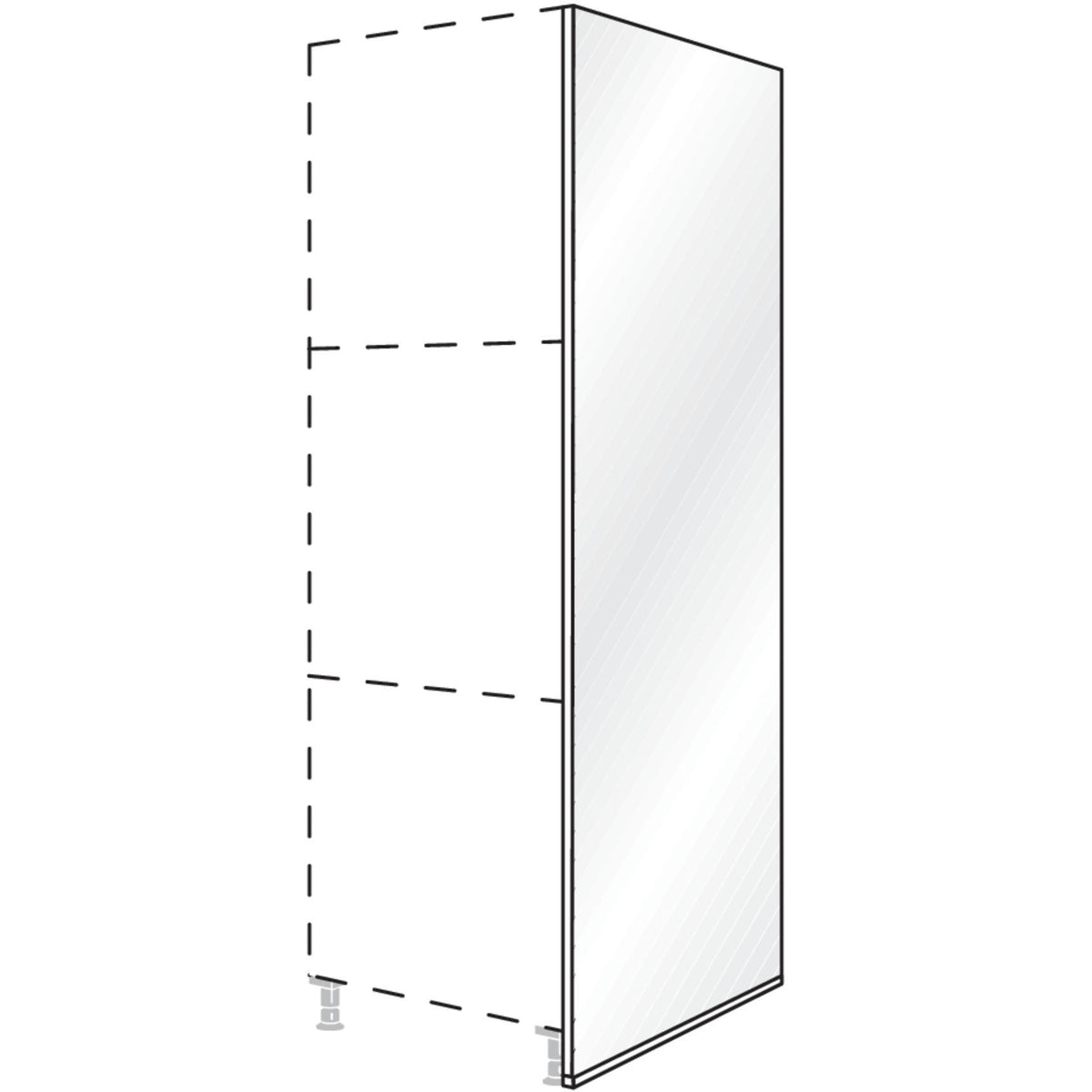 Nobilia Lackwange für Raumplanung für vorgezogene Lösungen HWVL16-3 16768