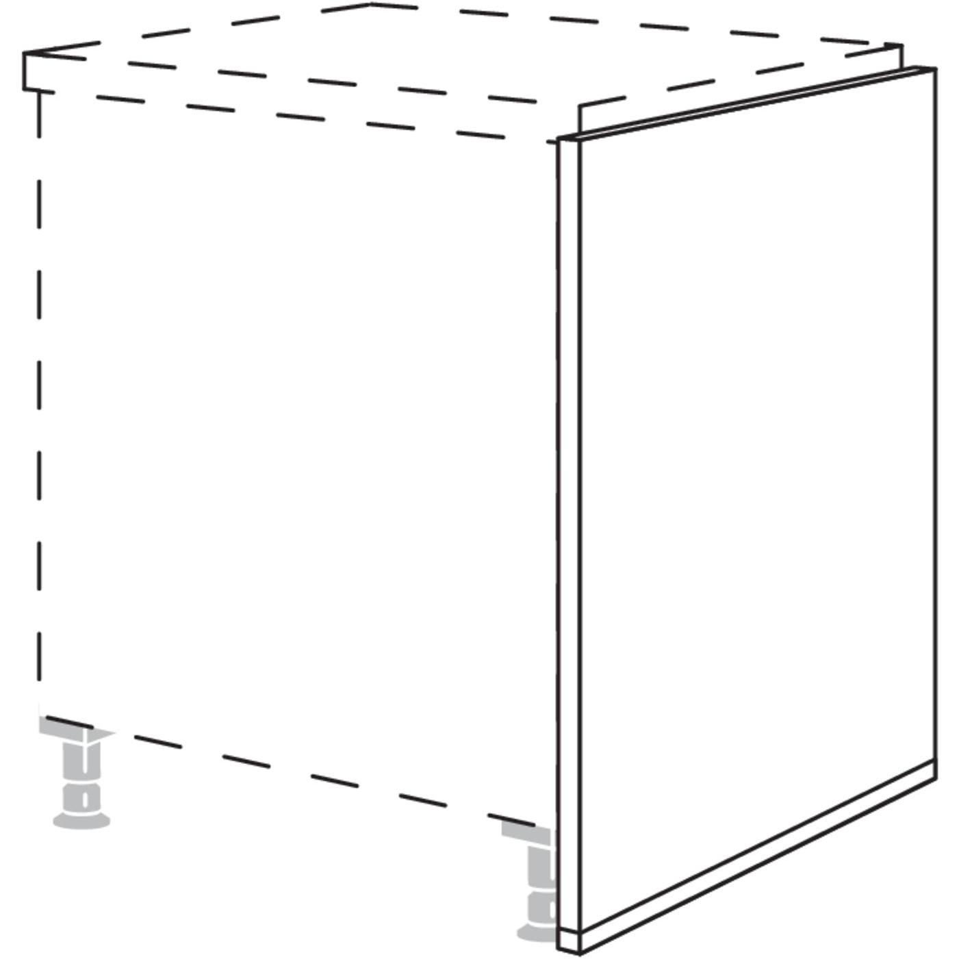 nobilia lacquered side panel for room planning in fixed depth dimensions UWRL10-107