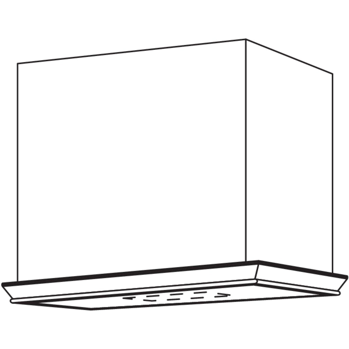 Nobilia Landhaus-Insel-Kamin- freihaengend- mit Kranzgesims fuer KES-LHL80 627