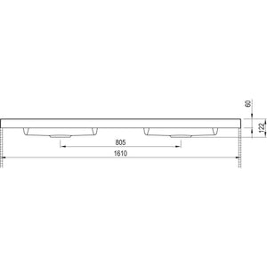 MARMITE- Moebelwaschtisch RonX 1600D mit 2 Becken- Mineral Composite- ohne Ueberlauf  Weiss 87771 87771