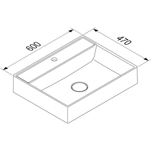 Nobilia MARMITE MARMITE- Aufbauwaschtisch WB 0517 C 600C ICC- Mineral Composite- 87728 87728