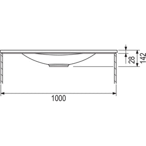 Nobilia MARMITE MARMITE- Moebelwaschtisch MEGX 1000C ICC- Mineral Composite- ohne 87711 87711