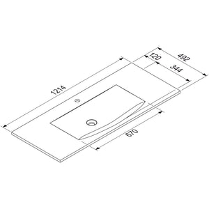 Nobilia MARMITE MARMITE- Moebelwaschtisch MEGX 1200C ICC- Mineral Composite- ohne 87713 87713