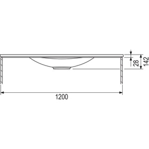 Nobilia MARMITE MARMITE- Moebelwaschtisch MEGX 1200C ICC- Mineral Composite- ohne 87713 87713