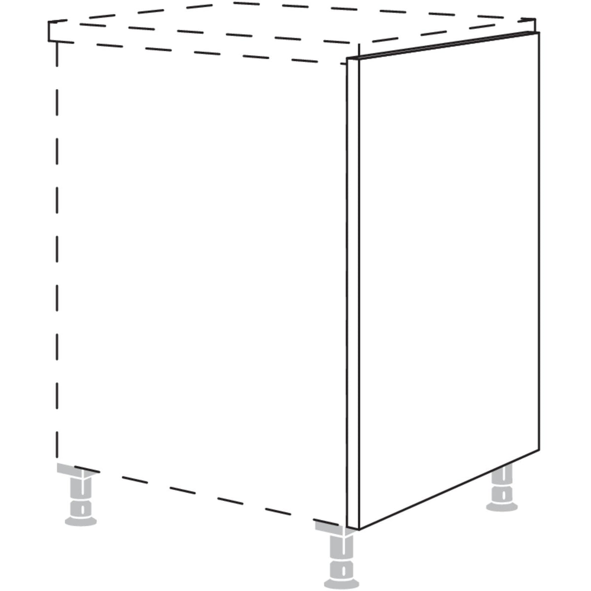Nobilia Maxi-Abschlusswange in Korpushöhe UWK25-M 25984