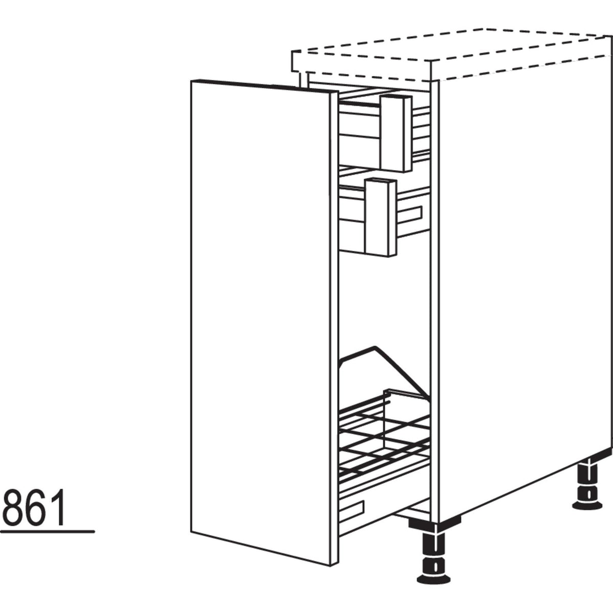 Nobilia Maxi-Auszugschrank UD2IAF30-M 41029