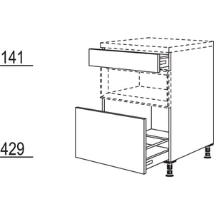 Nobilia Maxi-Auszugschrank fuer Regaleinsatz Case USAC120-M 23058