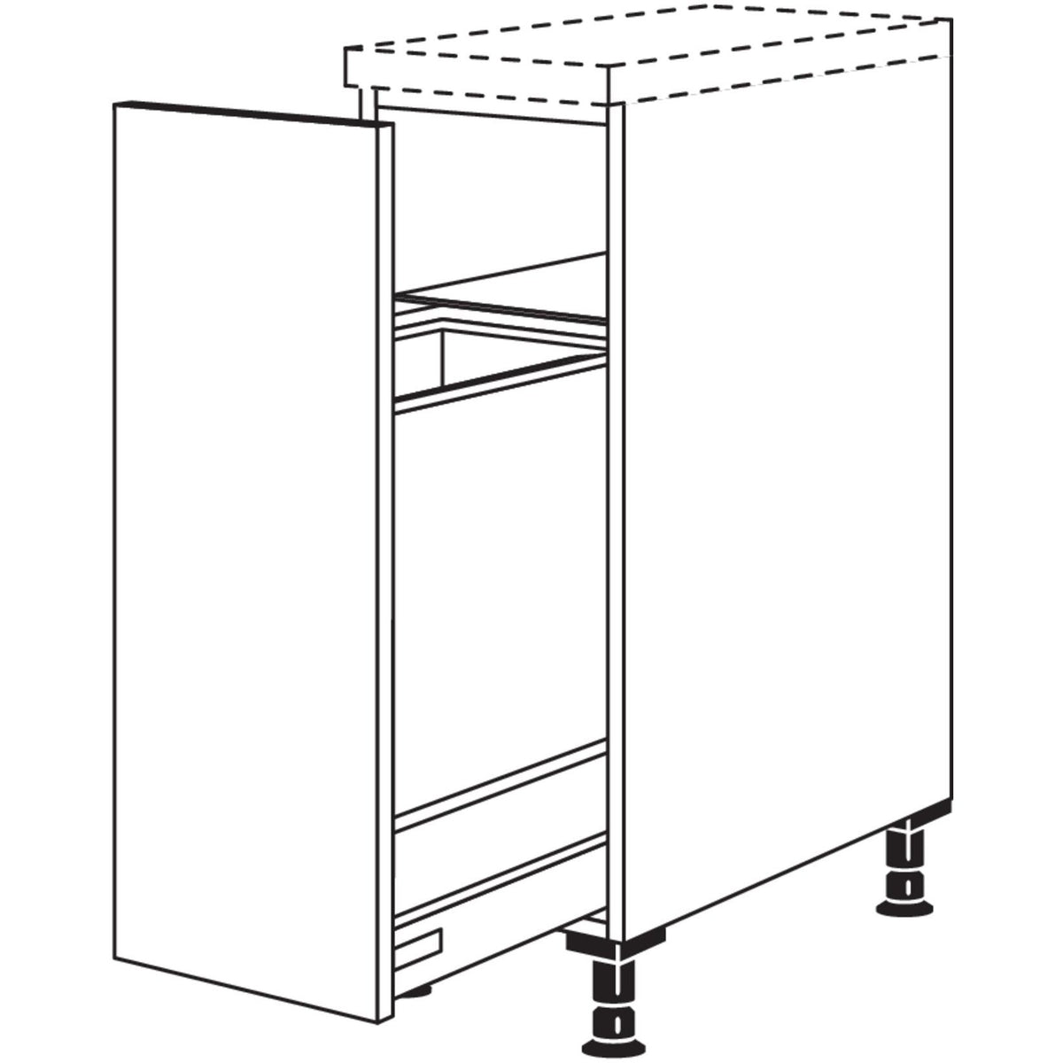 Nobilia Maxi-Auszugschrank mit Wertstoffsammler UDAWS30-M 41138
