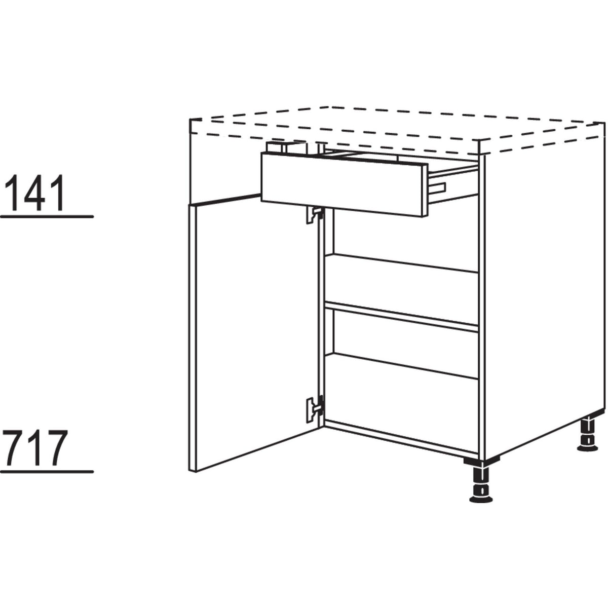 Nobilia Maxi-Eckschrank UE90-45-M 41087