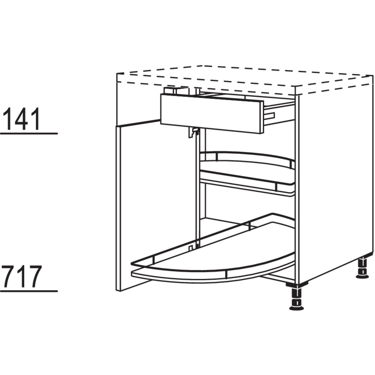 Nobilia Maxi-Eckschrank UEBD90-40-M 45091