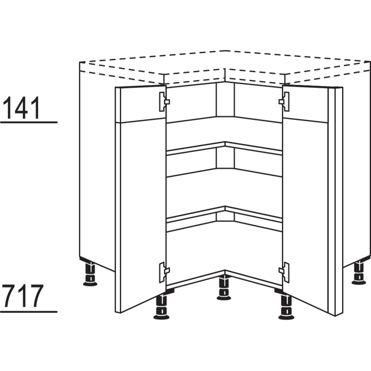 Nobilia Maxi-Eckschrank UTE80-M 43292