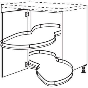 Nobilia Maxi-Eckschrank mit Schwenkauszug UEDSA90-45-M 41190