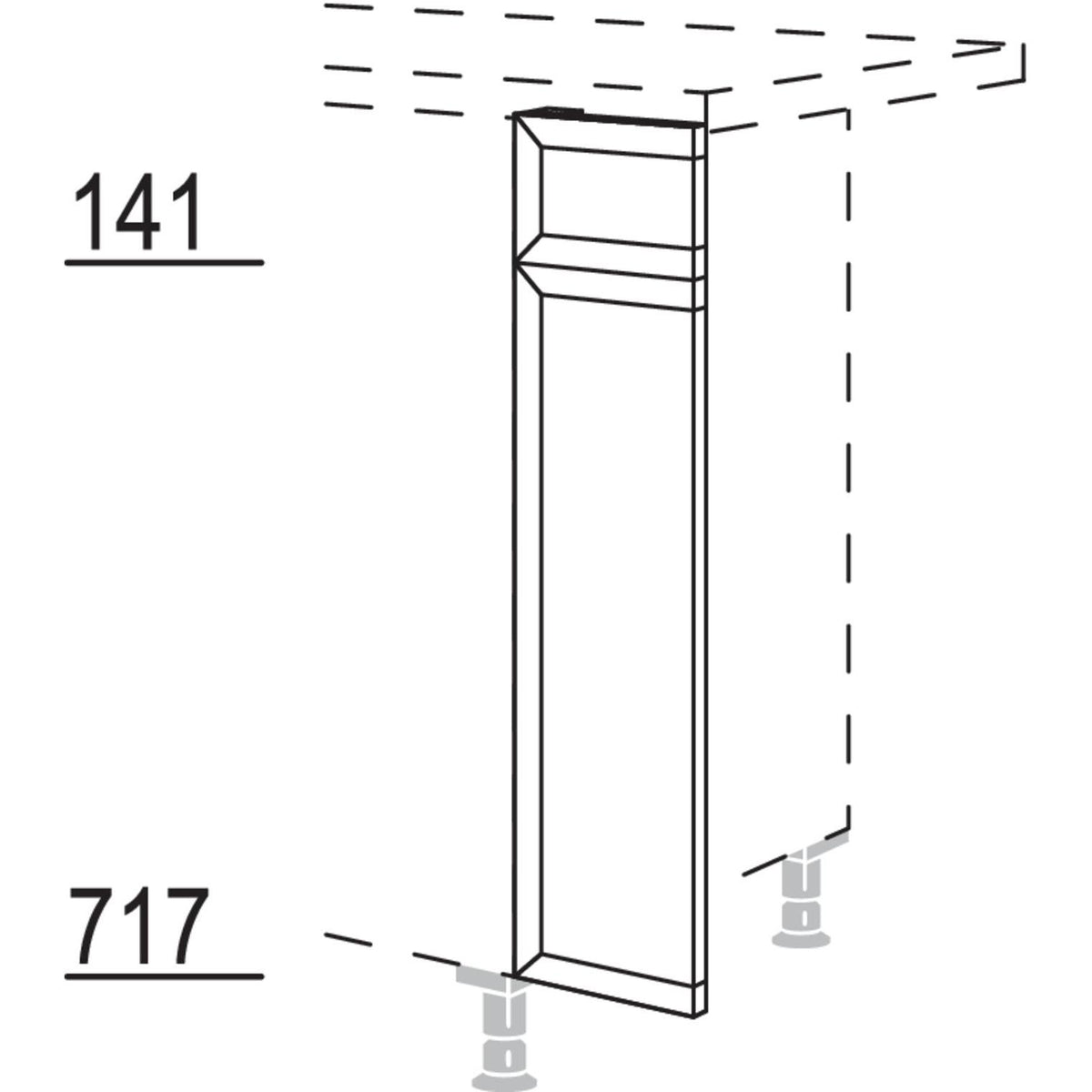 Nobilia Maxi-Frontpassstück in Türausführung UPF20-M 21236