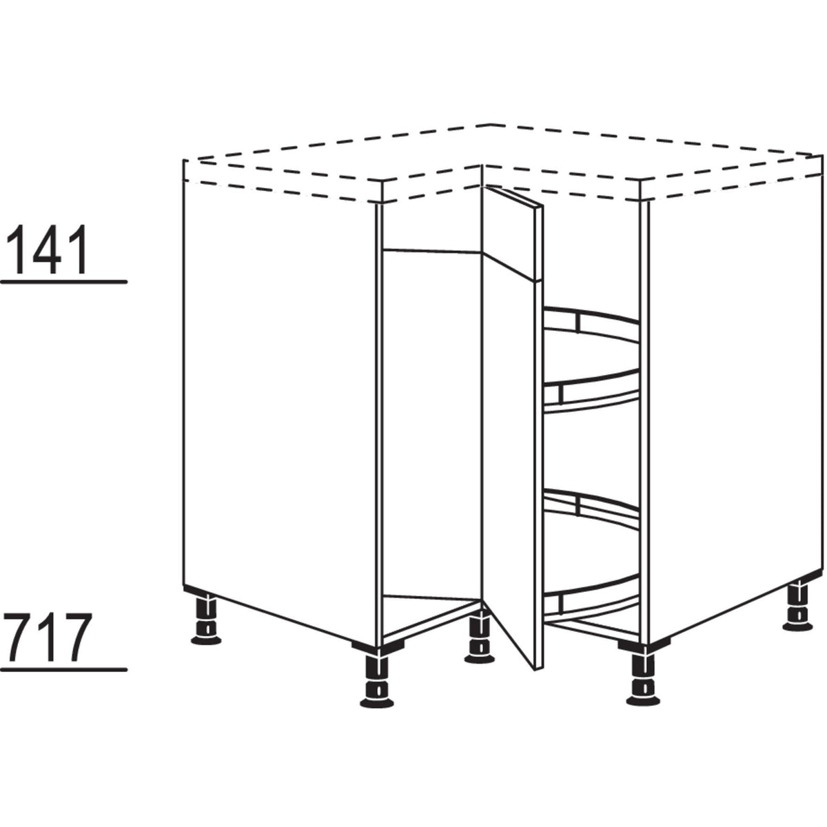 Nobilia Maxi-Karussellschrank UEK80-M 41092