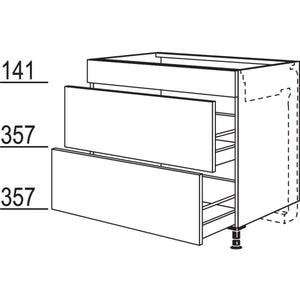 nobilia Maxi-Kochstellenschrank fuer Kochfeldabzug KM2A120-M 42659