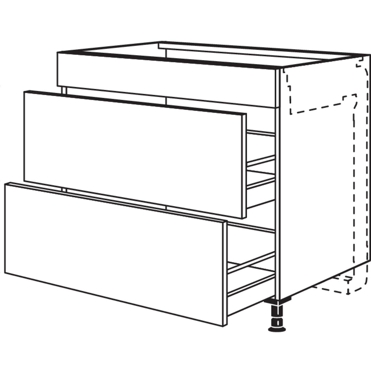 nobilia Maxi-Kochstellenschrank fuer Kochfeldabzug KM2A120-M 42659