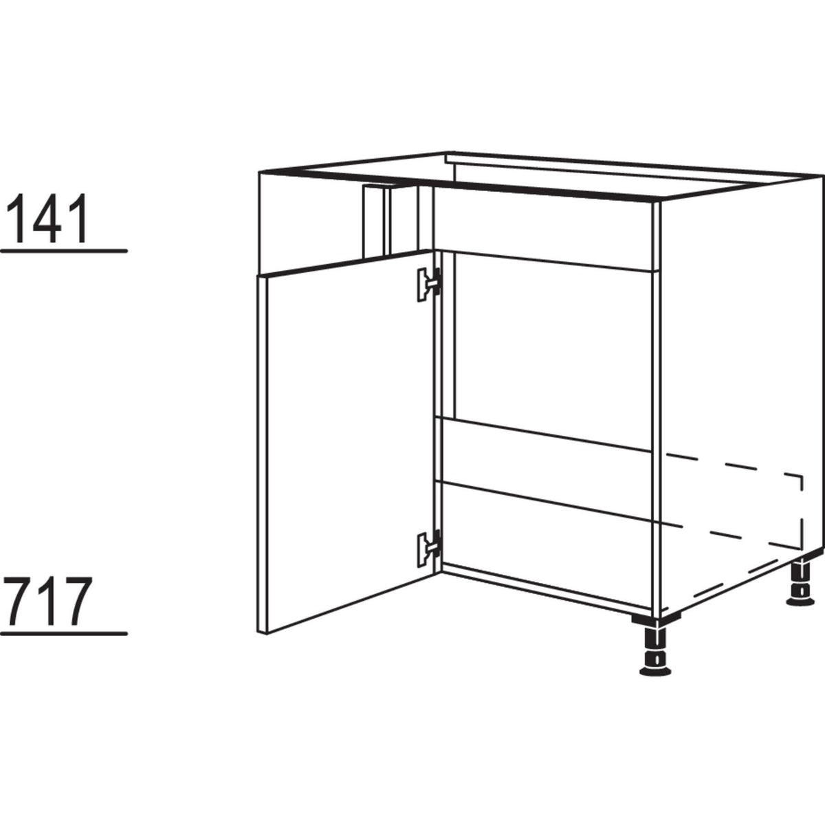 Nobilia Maxi-Spülen-Eckschrank SPUE100-60-M 42164