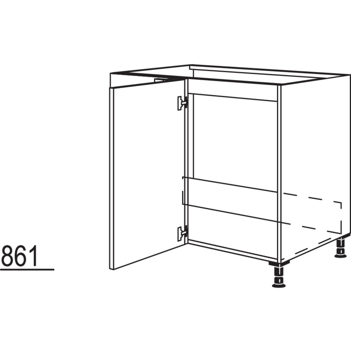 Nobilia Maxi-Spülen-Eckschrank SPUED90-45-M 41159