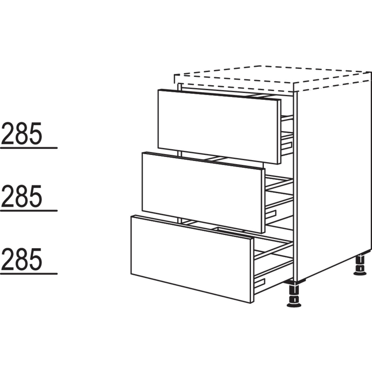 Nobilia Maxi-Unterschrank U3A100-M 21498