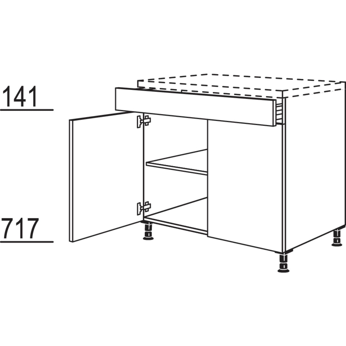 Nobilia Maxi-Unterschrank USG100-M 44410