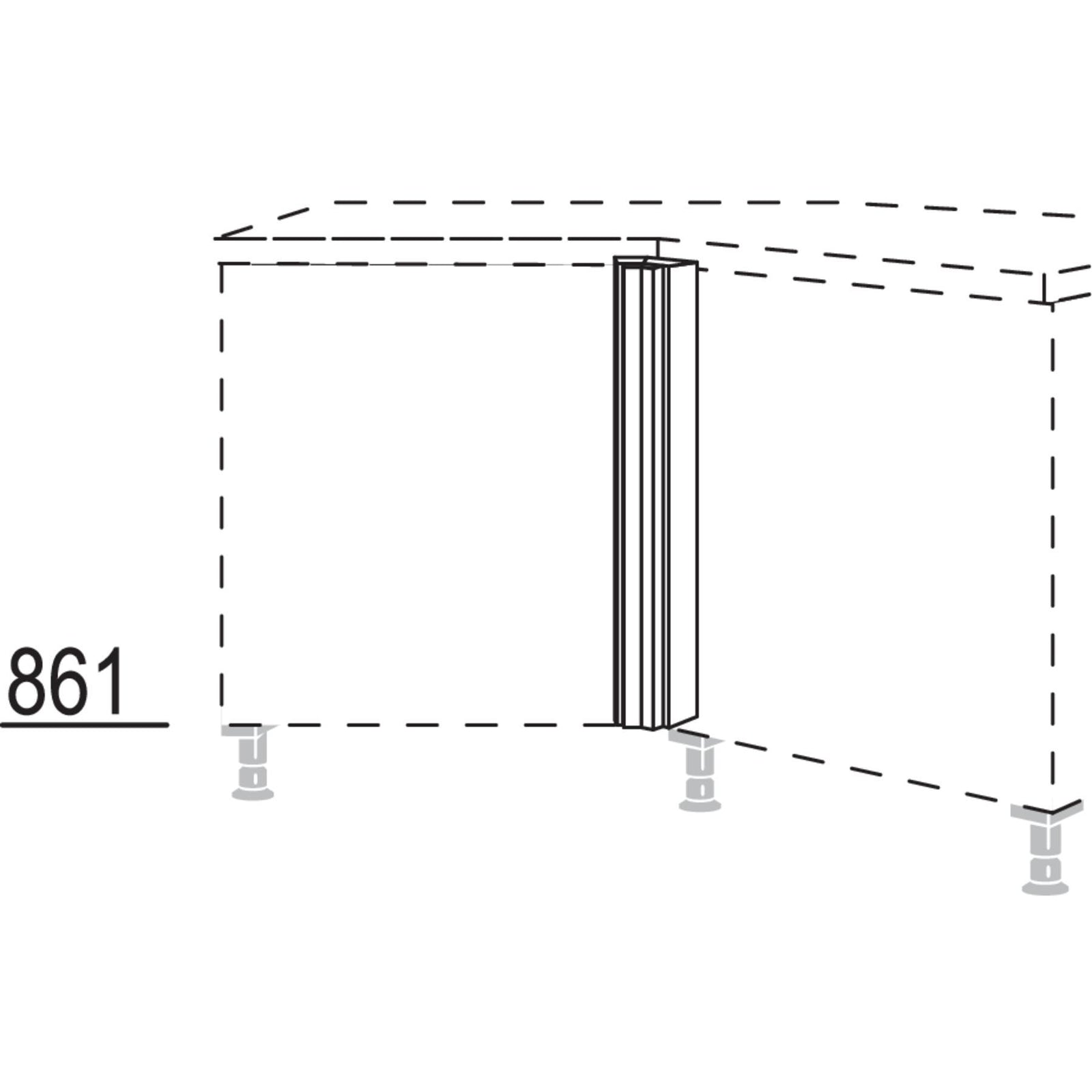 Nobilia Maxi-Winkelpassstueck- 135- variabel UPE135-V-M 21331