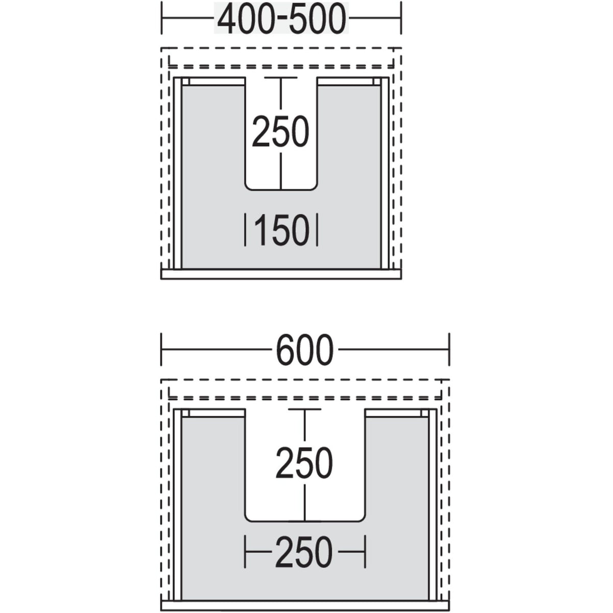 Nobilia Mehrpreis fuer Siphon- Aussparung an Waschtischunterschraenken SIA1WT 9381