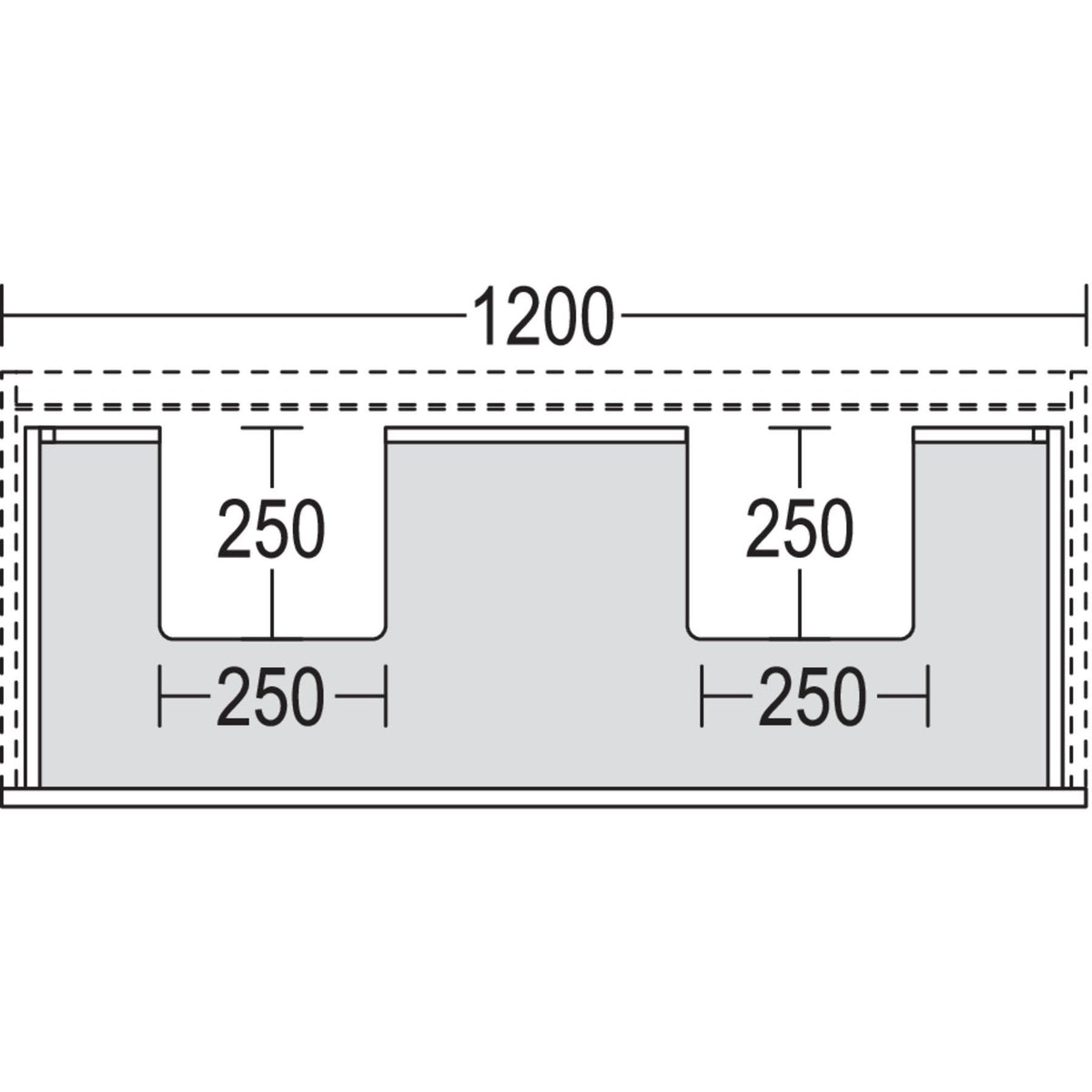 Nobilia Mehrpreis fuer Siphon- Aussparung an Waschtischunterschraenken SIA2WT 9383