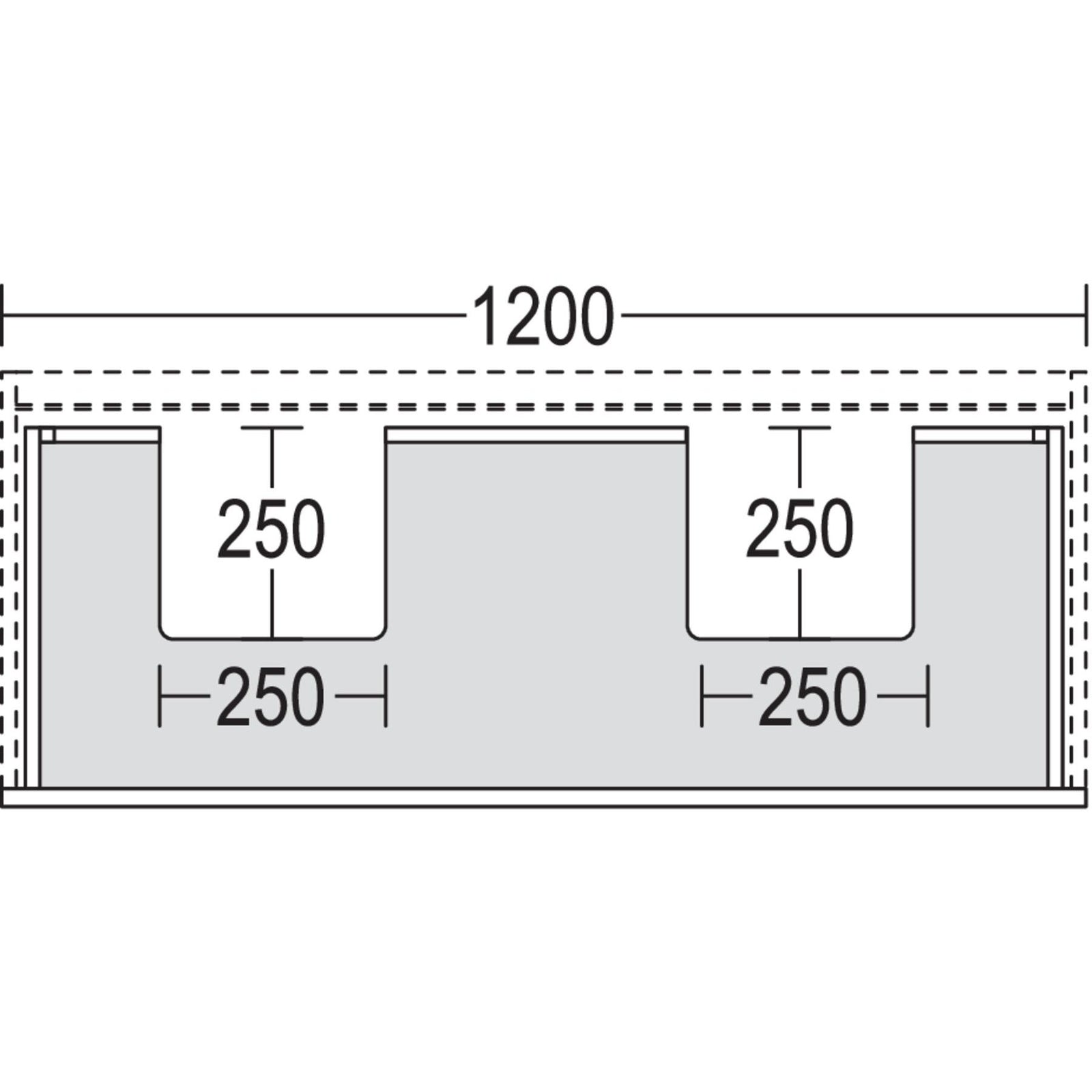 nobilia meerprijs voor sifonuitsparing aan wastafelonderkasten SIA2WT