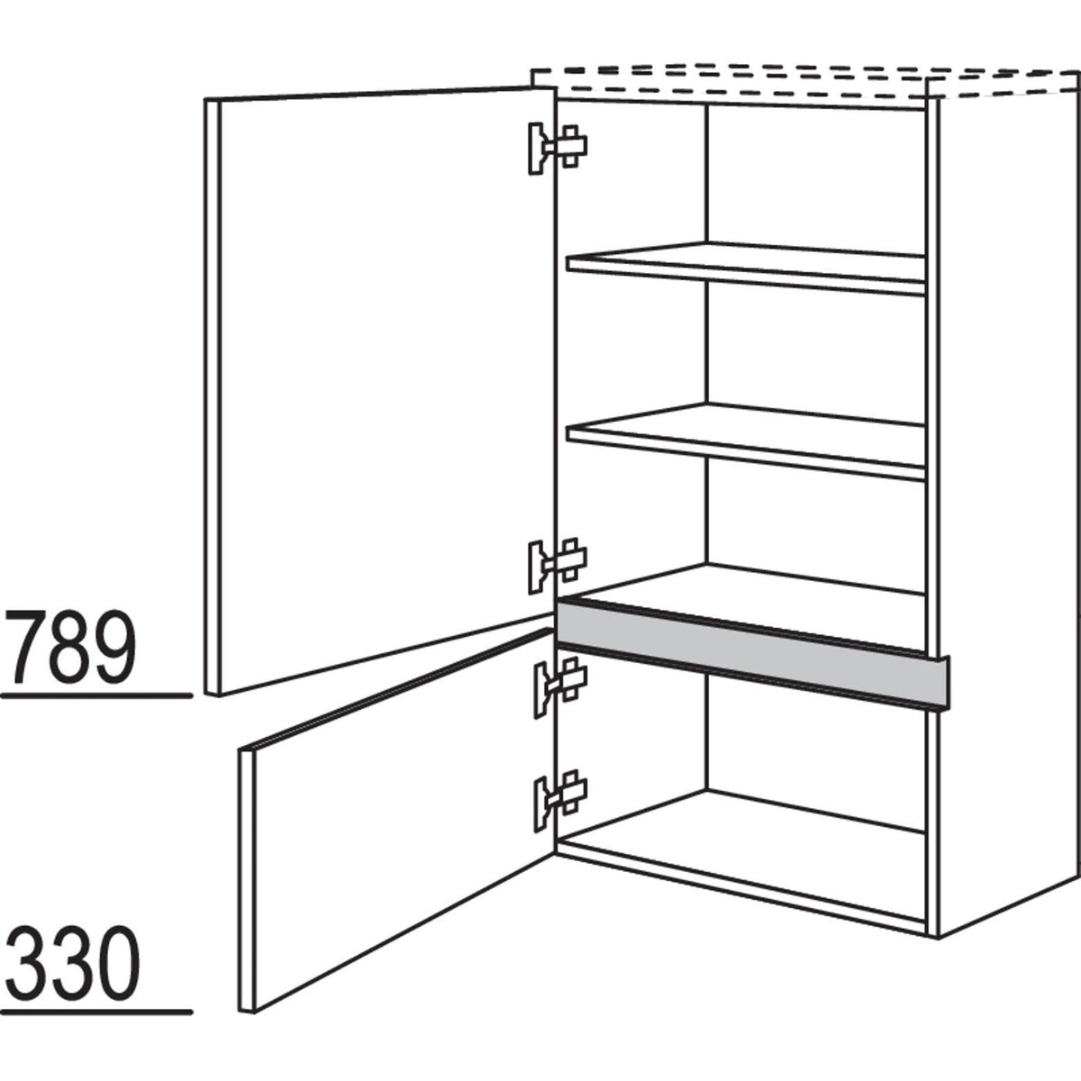 nobilia Midischrank NBM2T60-115 67774