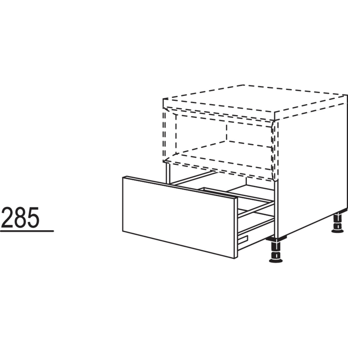 Nobilia Mini-Auszugschrank fuer Regaleinsatz Case UAC60-58 38057