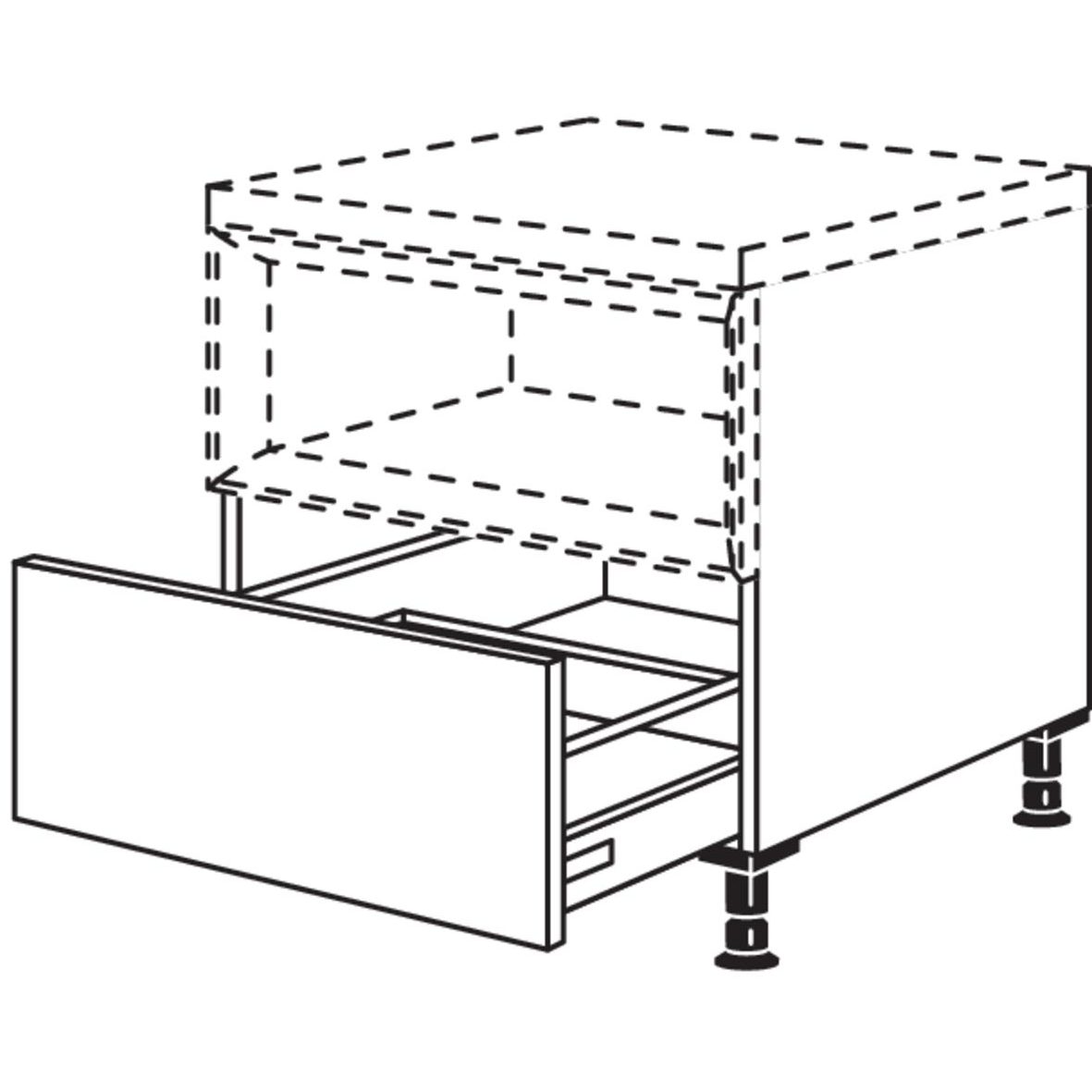 Nobilia Mini-Auszugschrank fuer Regaleinsatz Case UAC60-58 38057
