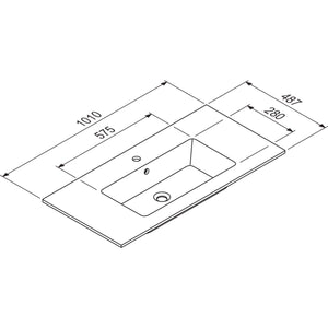 Nobilia NICOS INTERNATIONAL NICOS INTERNATIONAL- Moebelwaschtisch MAX 1010- Mineral Composite 87750 87750