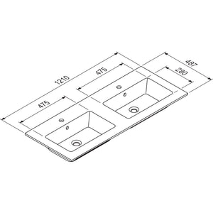 Nobilia NICOS INTERNATIONAL NICOS INTERNATIONAL- Moebelwaschtisch MAX 1210D mit 87752 87752