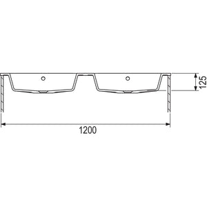 Nobilia NICOS INTERNATIONAL NICOS INTERNATIONAL- Moebelwaschtisch MAX 1210D mit 87752 87752