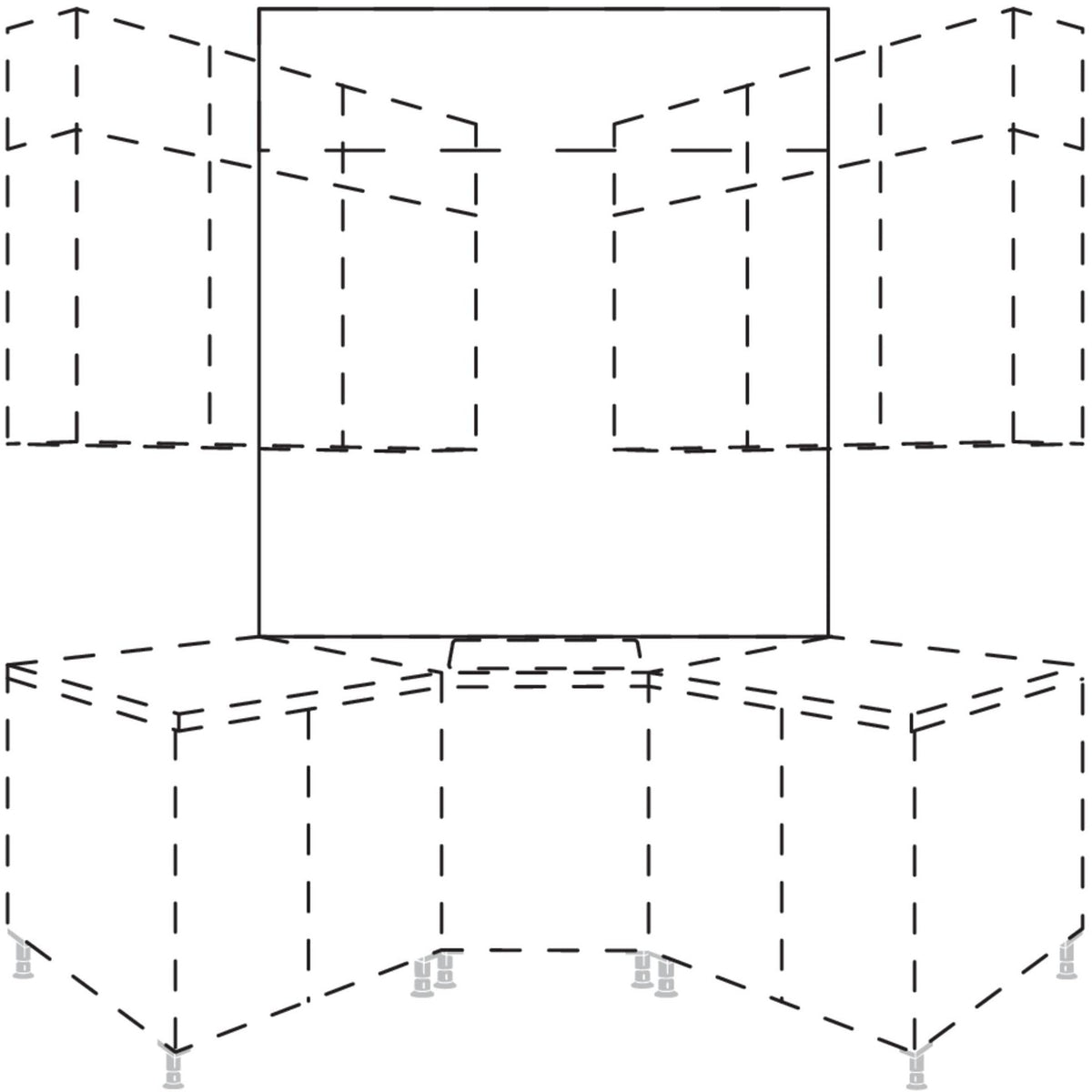 Nobilia Nischenwandverkleidung fuer 135- Ecke NVKE105-126 9179