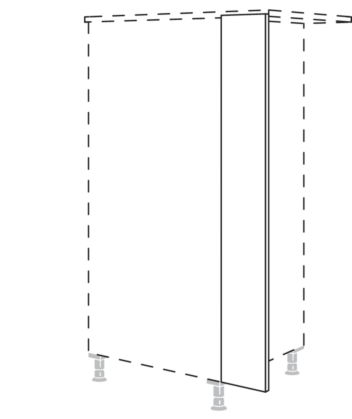 nobilia elements Highboard Passleiste HPK20 in Korpusmaterial