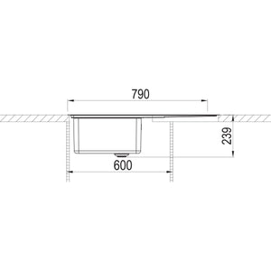 RODI- Einbauspuele Una 86- Edelstahl- flaechenbuendiger Einbau moeglich  Edelstahl 87282 87282