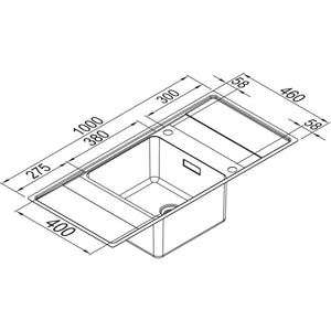 RODI- Einbauspuele Una B40 N- Edelstahl- flaechenbuendiger Einbau moeglich 87143 87143