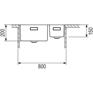 Nobilia RODI RODI- Einbauspuele Una 56- Edelstahl--amp-nbsp-flaechenbuendige r Einbau moeglich  Edelstahl 87159 87159