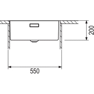 Nobilia RODI RODI- Einbauspuele Una 57- Edelstahl--amp-nbsp-flaechenbuendige r Einbau moeglich  Edelstahl 87157 87157