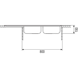 Nobilia RODI RODI- Einbauspuele-amp-nbsp-mit 2 Becken-amp-nbsp-Okio Line 116 87116 87116