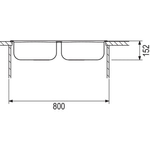 Nobilia RODI RODI- Einbauspuele-amp-nbsp-mit 2 Becken-amp-nbsp-Okio Line-amp-nbsp-78 87112 87112