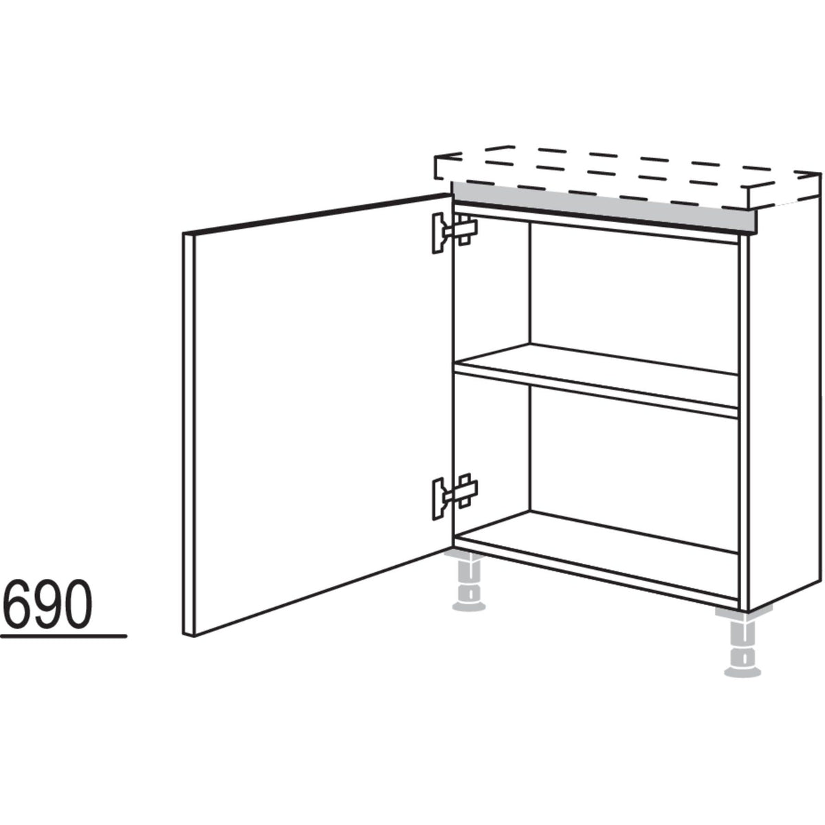 Nobilia Rahmenteil fuer Inselplanungen NURTI45 51597