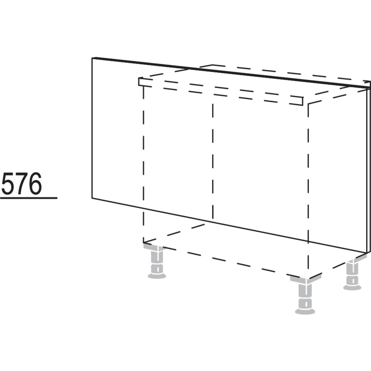 Nobilia Rueckwandverkleidung fuer Sideboardplanungen RKWS-58 25756
