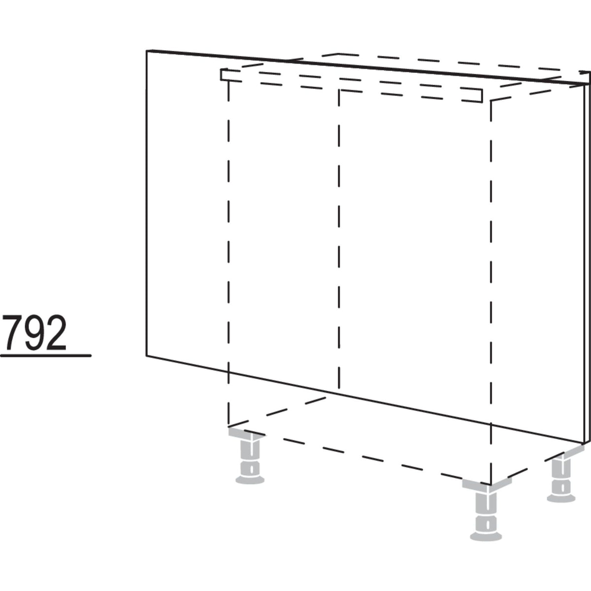 Nobilia Rueckwandverkleidung fuer Sideboardplanungen RKW-79 40742