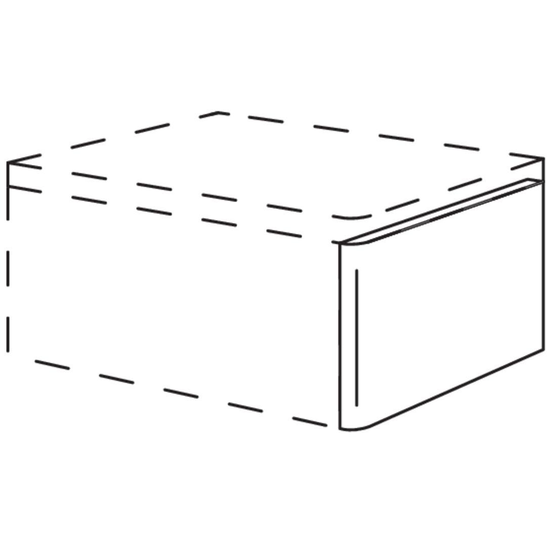 nobilia Panneau de finition rond, épaisseur 25 mm WAR25-29