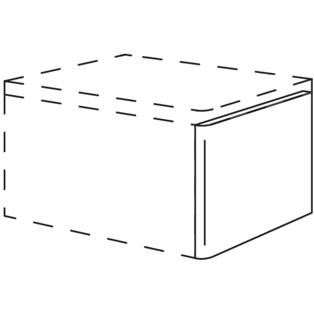 nobilia Ronde eindwand, 25 mm dik WAR25-36